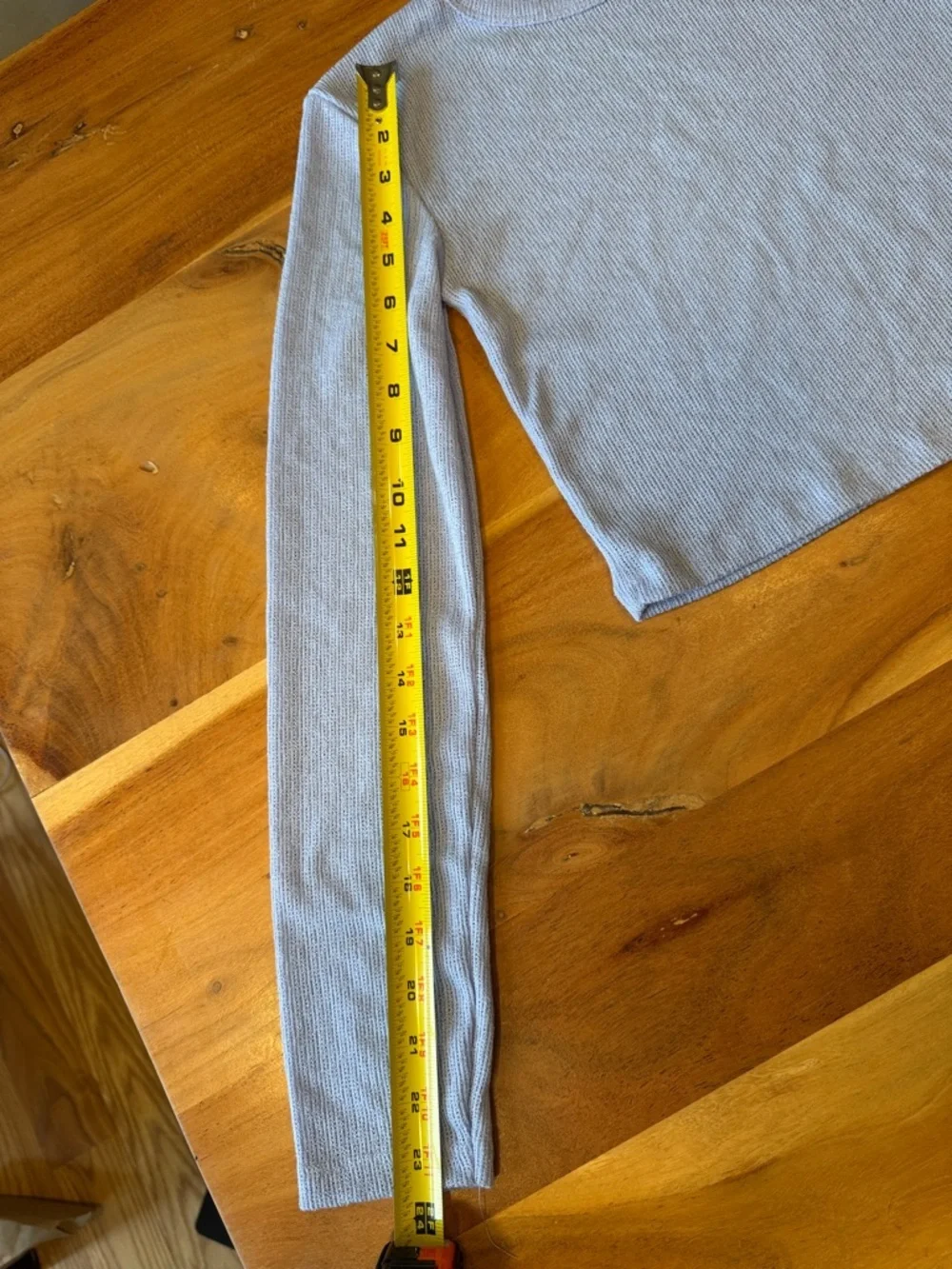 Zara Y2K Minimalist Lightweight Knit Sweater Blue Cropped Top (VGUC)‎